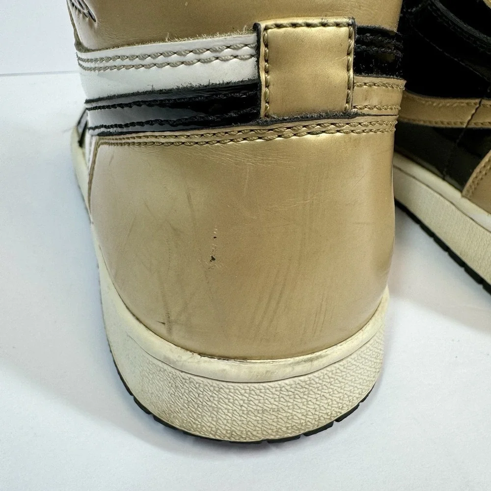 Nike Air Jordan 1 Retro High OG NRG‎ Gold Toe With COA 861428-007 Mens Sz 10
